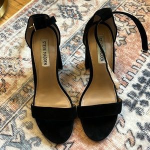 Black Suede Steve Madden Block Heel